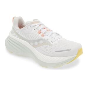 Saucony Hurricane 24 Running Shoes White Pink Cushioned Trainer Size 8.5